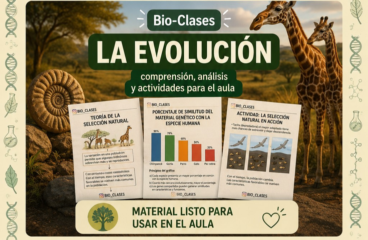 Bio-Clase: Evolución  📚📚 + Fichas de adaptaciones ✨