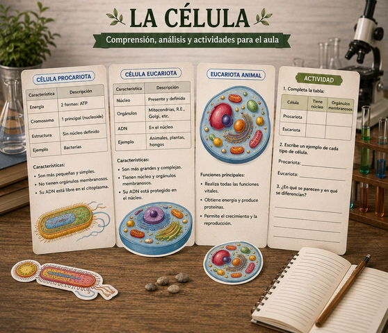 Bio-Clase: La Célula🎉🎉(+Fichas Detective de la Célula)