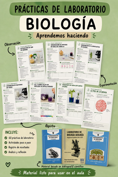 Bio-Clases: 60 Prácticas de Laboratorio Biológico🧪🧪