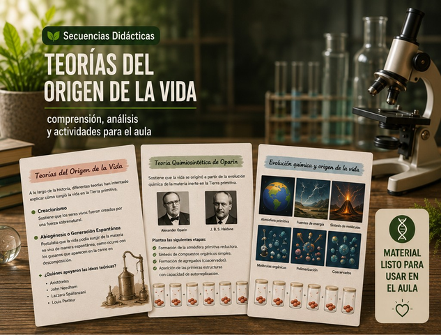 Bio-Clase: El Origen de la vida + Fichas Método Científico 🌅🌋🌱