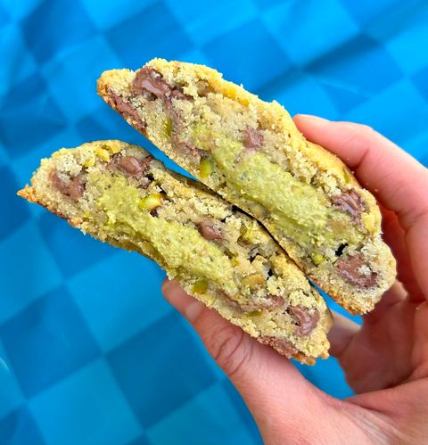 Cookie de pistacho rellena