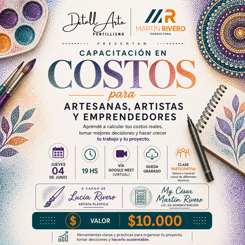 Capacitación en Costos para Artistas, Artesanos y Emprendedores