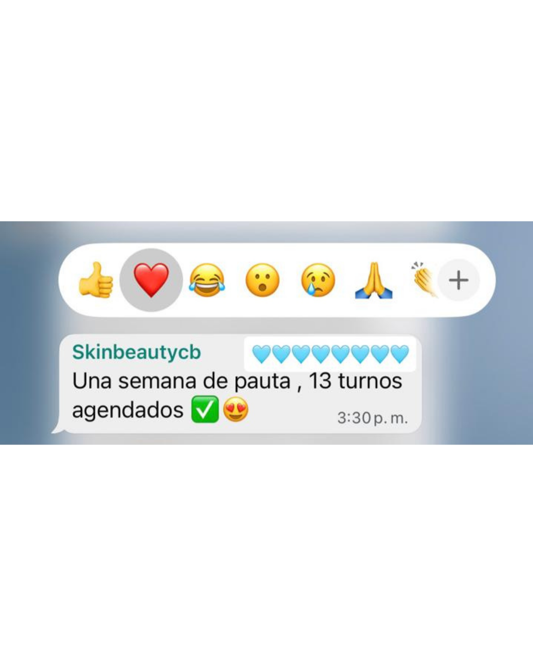 Testimonio de alumna por WhatsApp