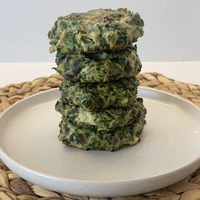 Hamburguesas de pollo y espinaca