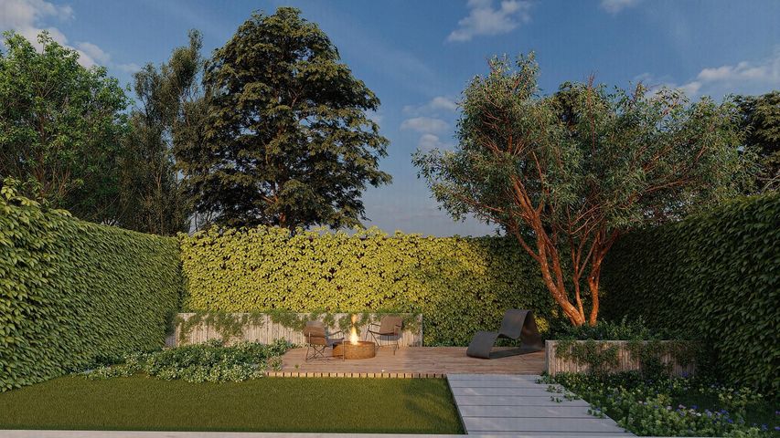 Mediterráneo · Jardín Minimalista