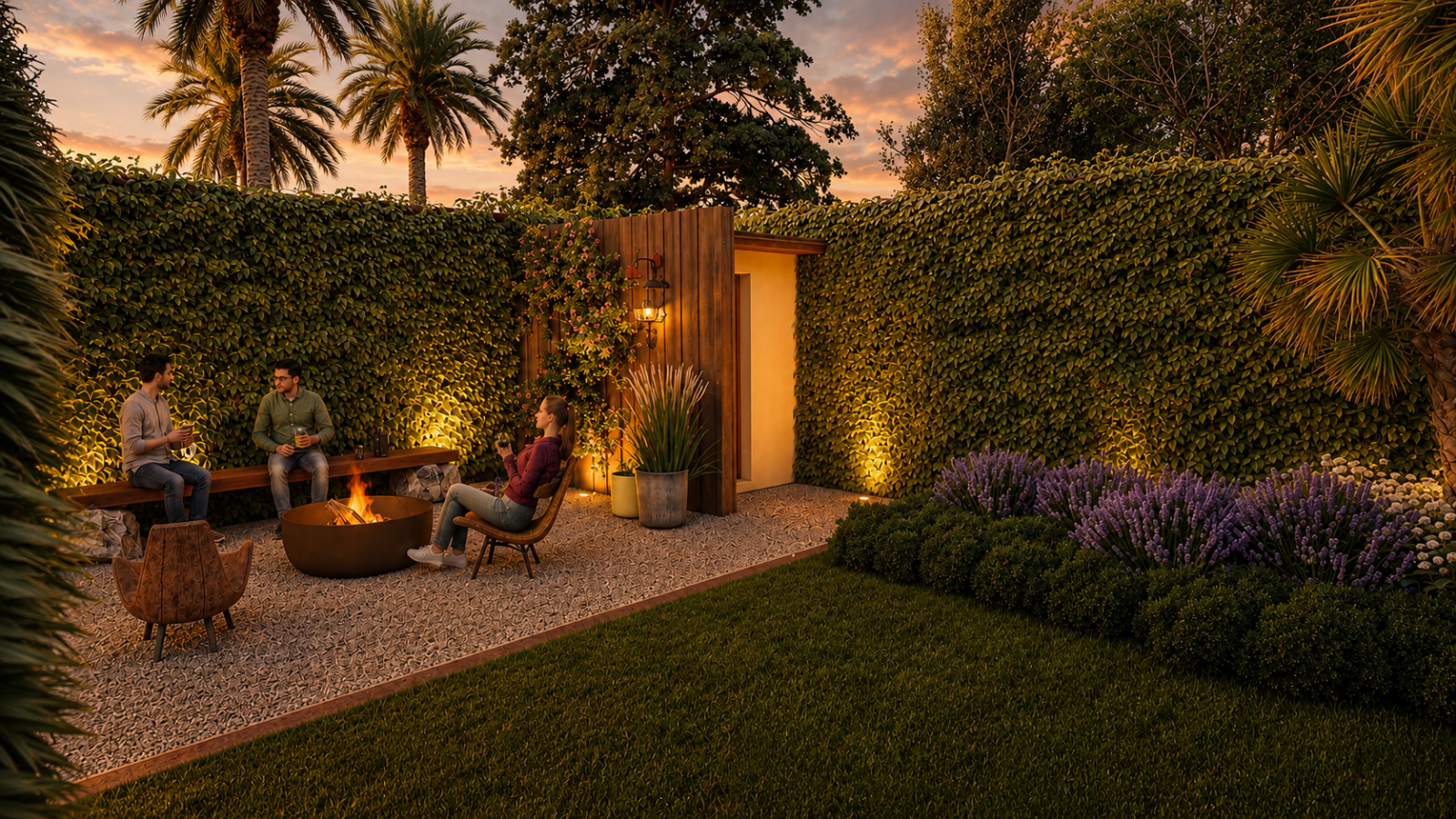 jardin fogon, jardin piedras, jardin olivo