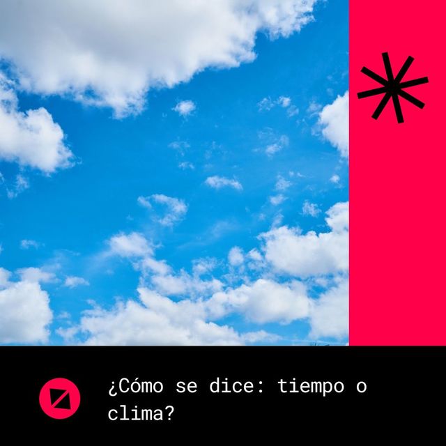 ¿Cómo se dice: tiempo o clima?