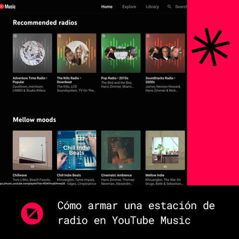 Cómo armar una estación de radio en YouTube Music