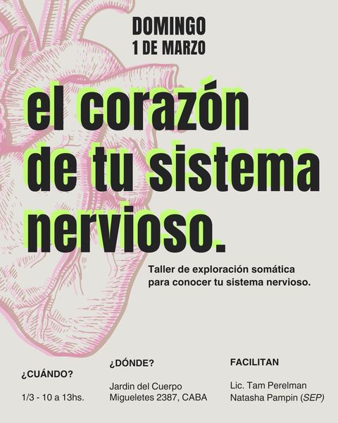 TALLER PRESENCIAL: EL CORAZÓN DE TU SISTEMA NERVIOSO