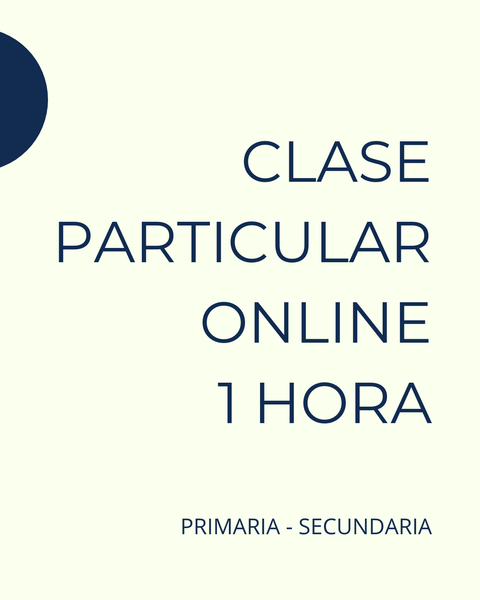 Clases de Matemática (primaria y secundaria) 1 hora