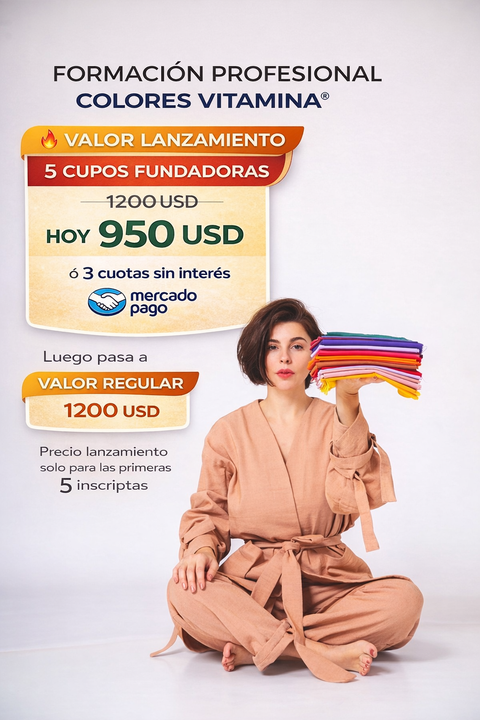 FORMACIÓN PROFESIONAL EN COLORES VITAMINA - Presencial en Buenos Aires 
