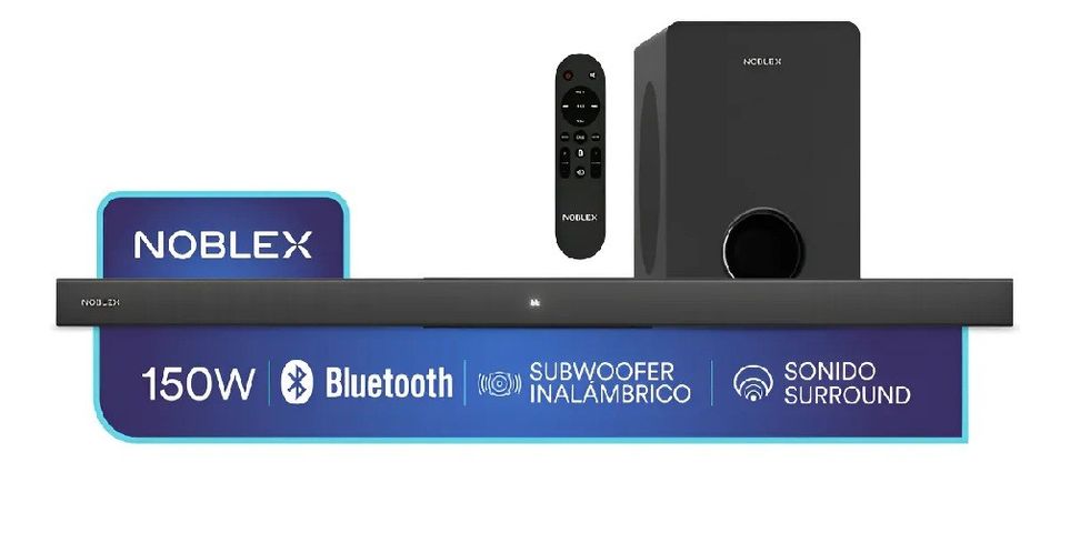 Barra De Sonido Noblex Sb250sw 150w Radio Fm Con Subwoofer 2.1