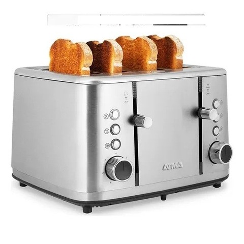 Tostadora Atma To9000ip 4 Panes 1850 Watts Acero Inox