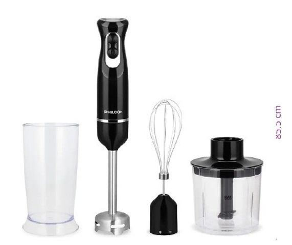 Licuadora De Mano 4 En 1 600w Negro Philco Negro