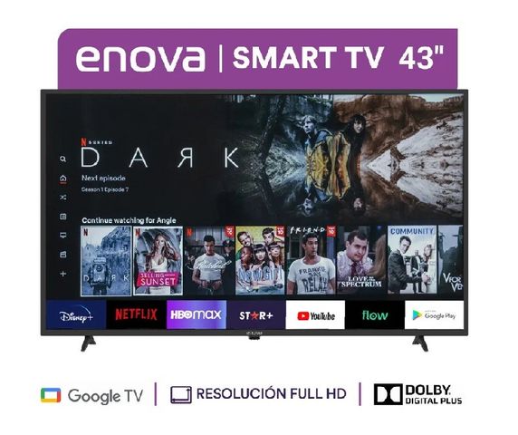 Televisor Smart Tv Enova 43'' Full Hd Android Tv