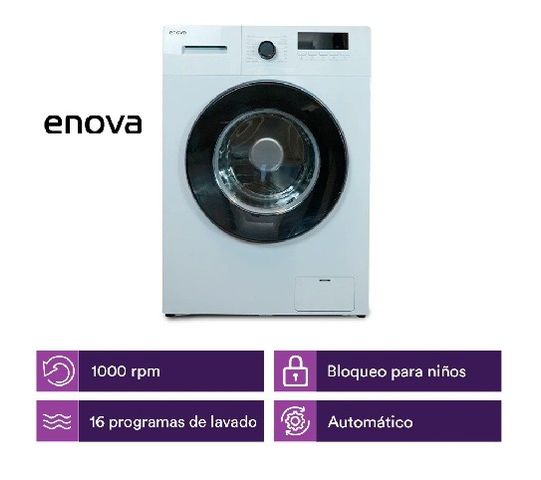 Lavarropas ENOVA LNV-LE06F10-BL 1000RPM 6kg  Inverter 