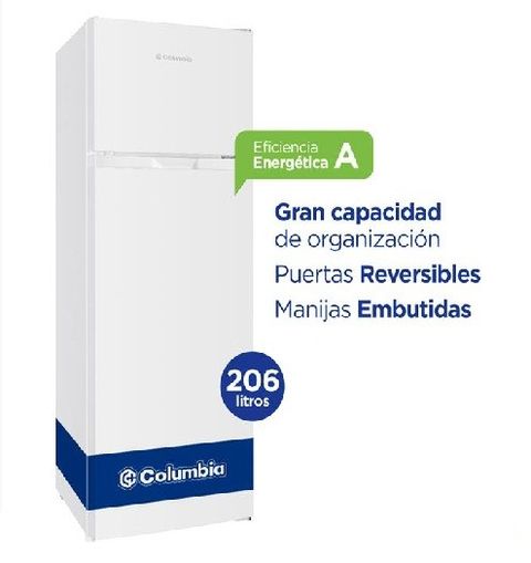  Heladera Columbia Chd21/9 Ciclica 206 litros  Blanco