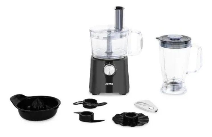 Multiprocesadora Atma Lp8425nap 8 en 1 C/licuadora 650w color negro