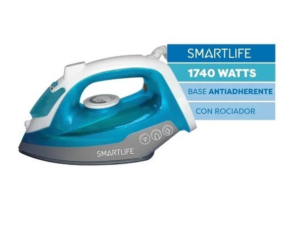 Plancha A Vapor 1740 Watts Smartlife Sl-si2473pn Color Celeste