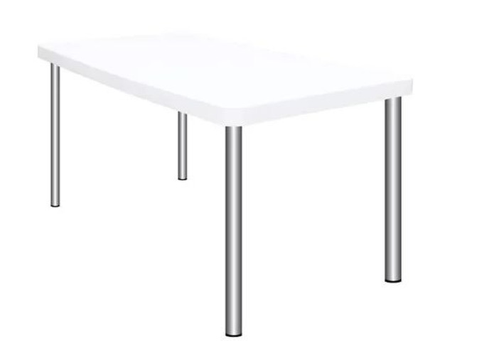 Mesa Plastica Garden Life Tokio Blanca Con Patas De Caño 1.4 metros