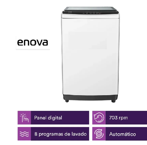 Lavarropas Enova Carga Superior 8 Kg 700 RPM Color Blanco
