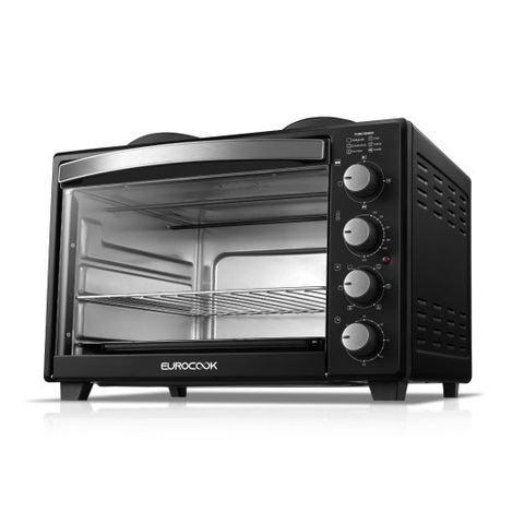 Horno eléctrico Eurocook 55 litrost DN45E negro con Anafe