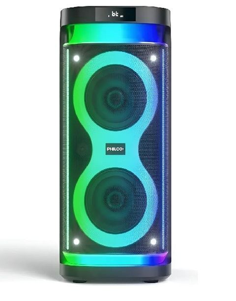 Torre De Sonido Philco Tp6500 4500w Bluetooth Karaoke Mic - Negro