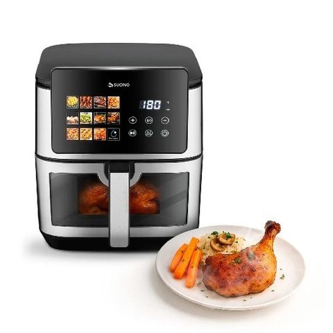 Freidora De Aire Digital Suono Airfryer Dual Heating 8.5l Negro