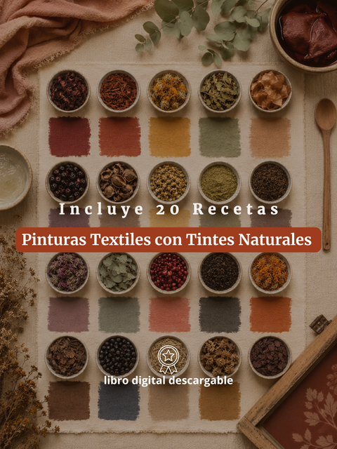 20 Recetas de Pinturas Textiles con Tintes Naturales.