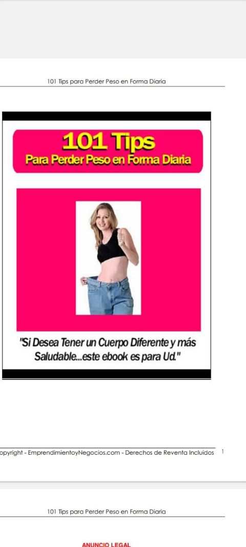101 TIPS PARA PERDER PESO EN FORMA DIARIA 