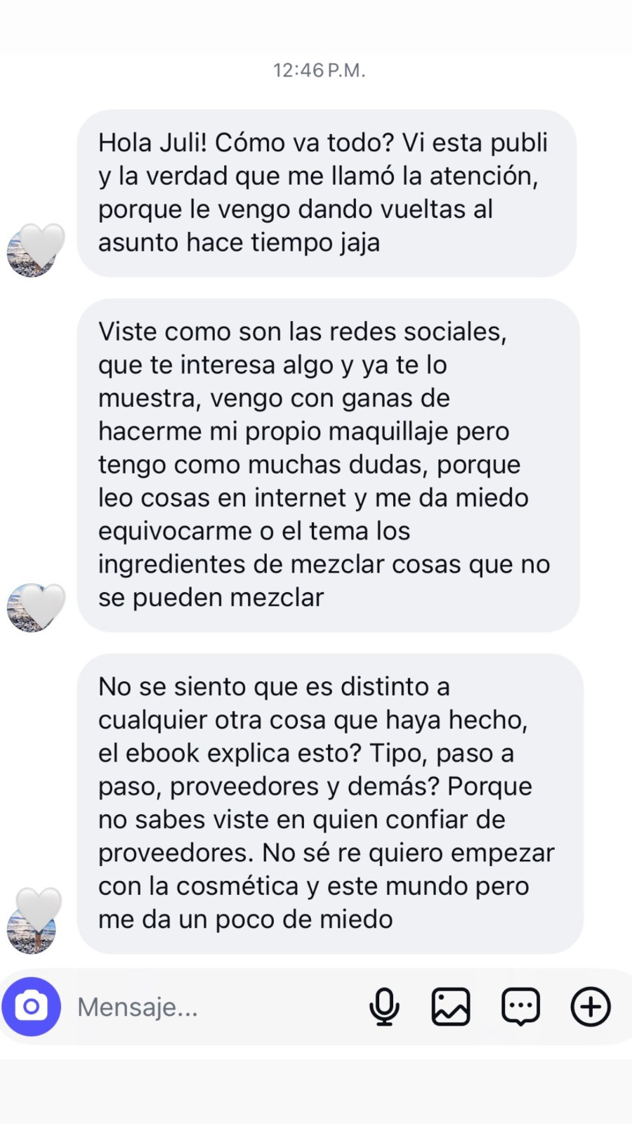 Testimonio de una alumna del ebook de maquillaje natural