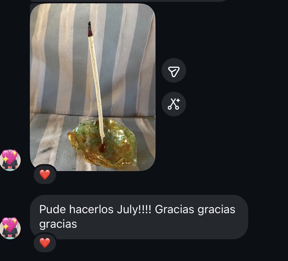 Testimonio real de una alumna del Taller de Sahumerios
