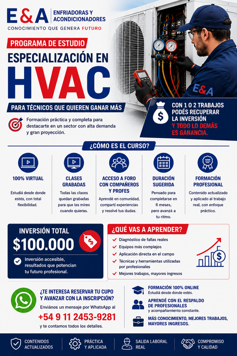 Curso Técnico - Especialización en HVAC