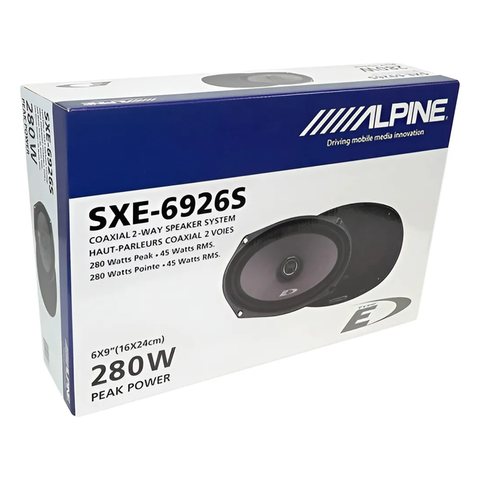 PARLANTES Alpine 6x9 Alpine Sxe-6926s 280w 2 Vias 45 Rms Con Rejas Negro