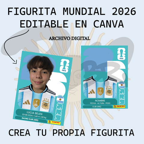 FIGUTIRA PANINI ARGENTINA EDITABLE EN CANVA