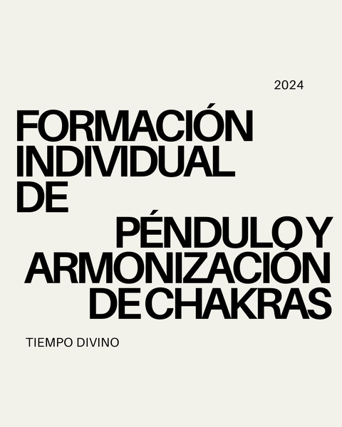 Clase Individual de Péndulo y Armonización de Chakras