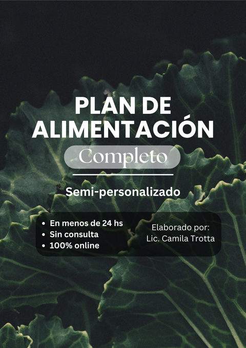 Plan de alimentación semi-personalizado