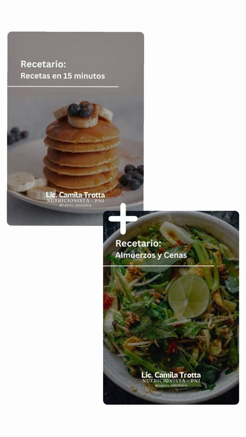 COMBO | 2 Recetarios (15 minutos + Almuerzos y Cenas)