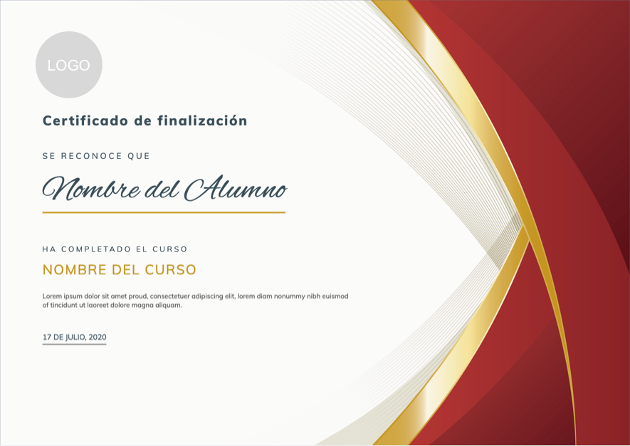 Diseño de certificado corporativo