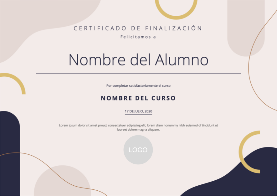 Diseño de certificado elegante