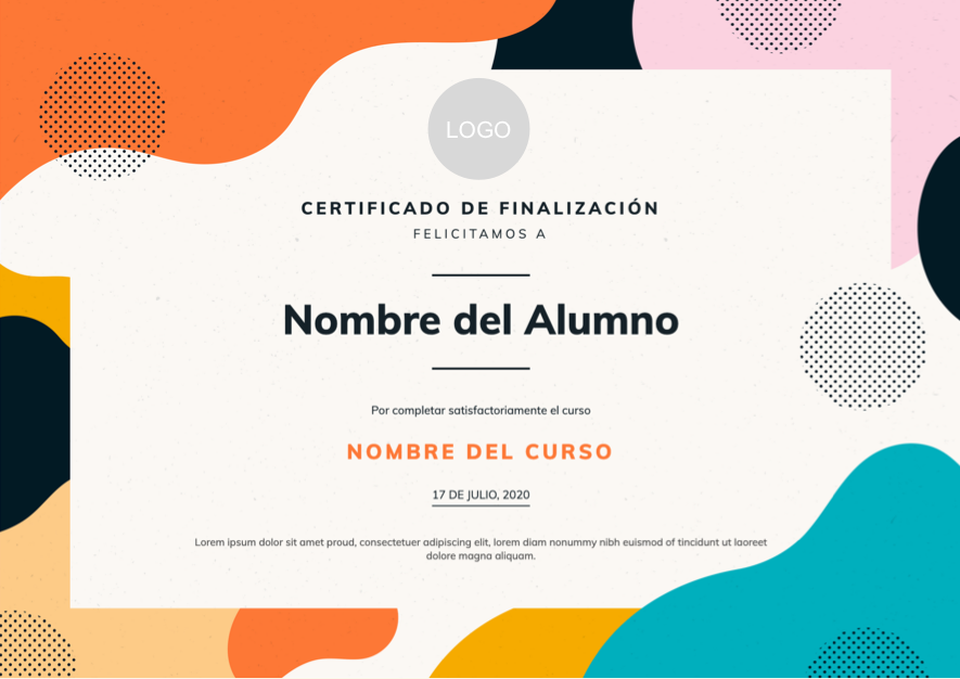 Diseño de certificado moderno