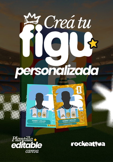 Plantilla Canva - Figurita Argentina personalizada