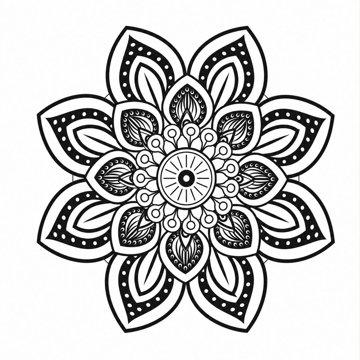 Diseño creativo y relajante para colorear