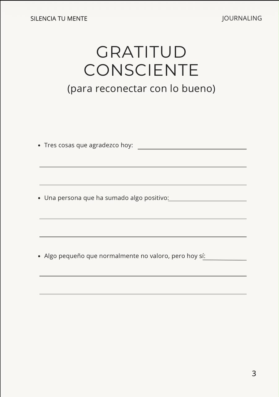 Tercera plantilla de journaling