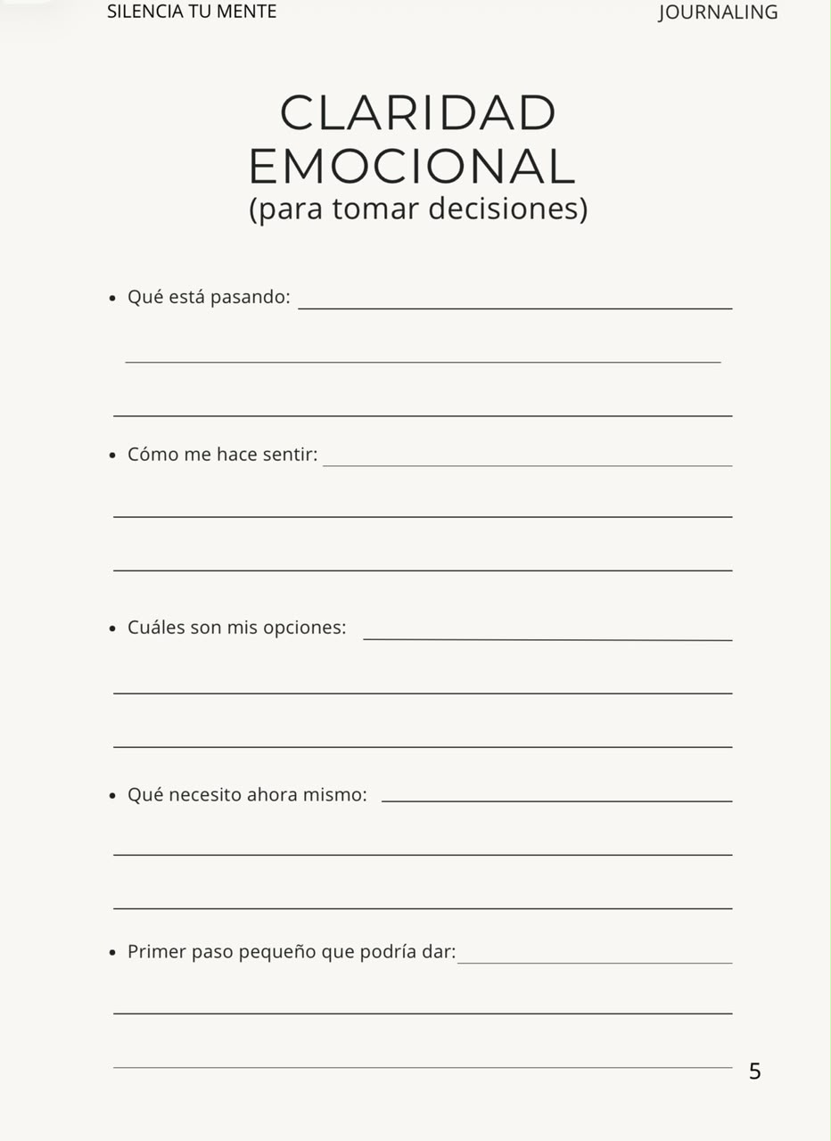 Quinta plantilla de journaling