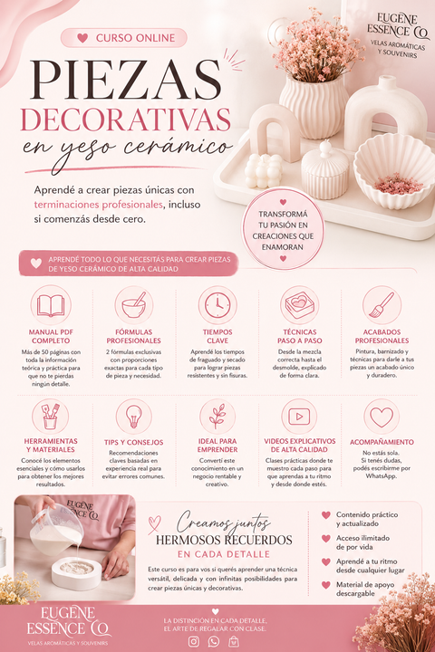 CURSO COMPLETO PIEZAS DECORATIVAS EN YESO