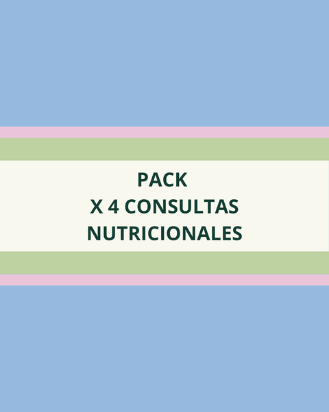 Pack 4 consultas nutricionales