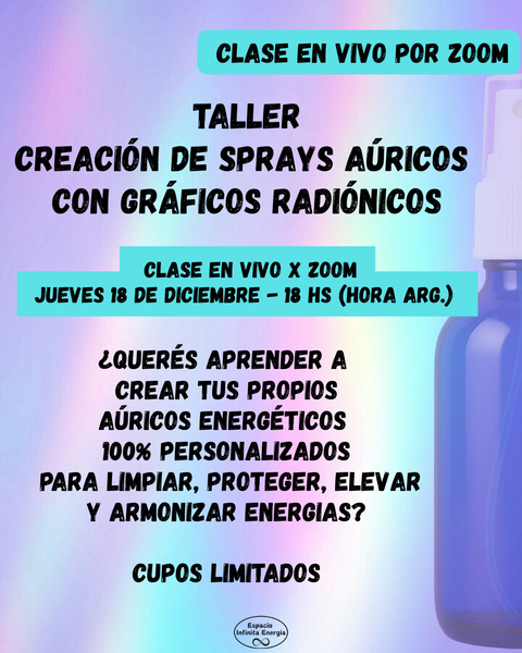 Taller * Creación de Sprays Aúricos con Gráficos Radiónicos