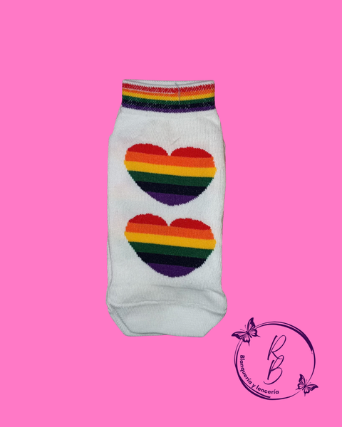 Soquete Animado Corazon Arcoiris