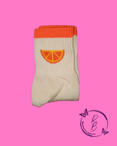 Medias 3/4 Nude con Rodaja de Naranja